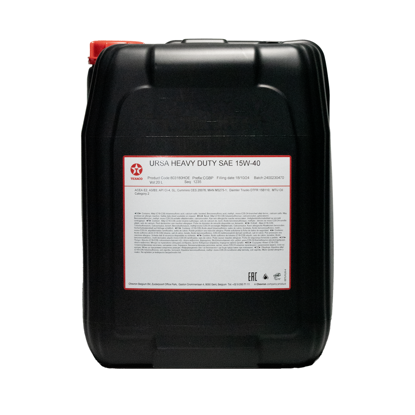 TEXACO URSA HEAVY DUTY SAE 15W40 CI-4 (20L)