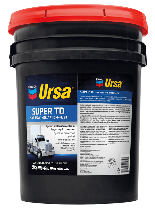 SAE TD SUPER URSA OIL 15W40 (PAIL) (CH-4)